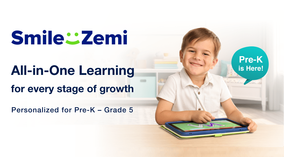 Smile Zemi: All-in-One Learning for every stage of growth, Personalized for Pre-K - Grade 5